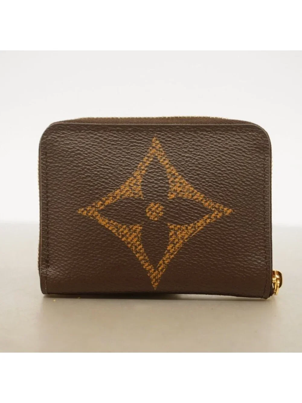 Louis Vuitton Coin Case Monogram Giant Zippy Purse Brown